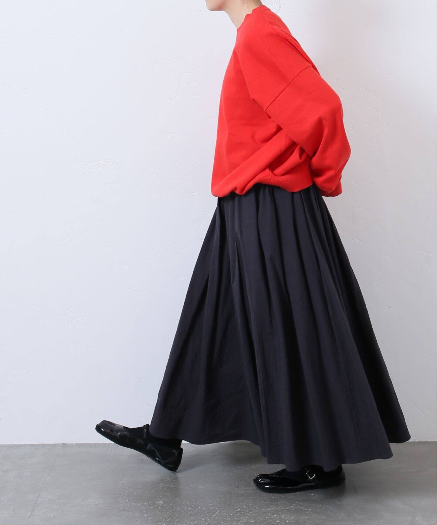 ワッシャー タックスカート（ロング・マキシ丈スカート）｜journal  