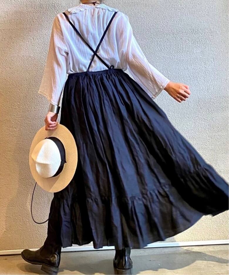 エアワッシャー キリカエギャザースカート（ロング・マキシ丈スカート 