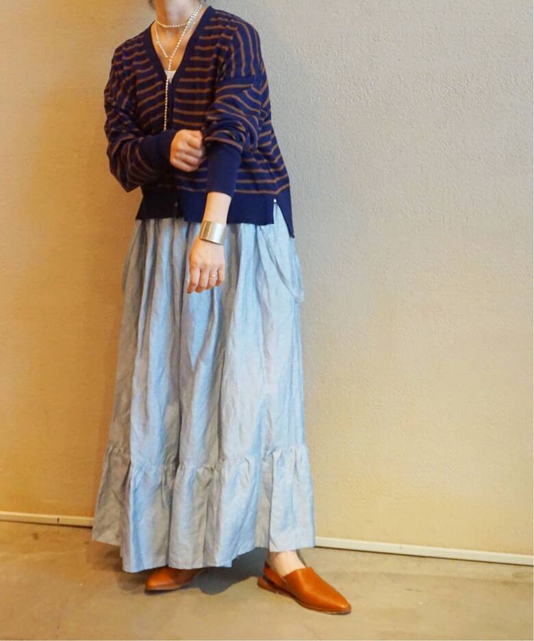 エアワッシャー キリカエギャザースカート（ロング・マキシ丈スカート 