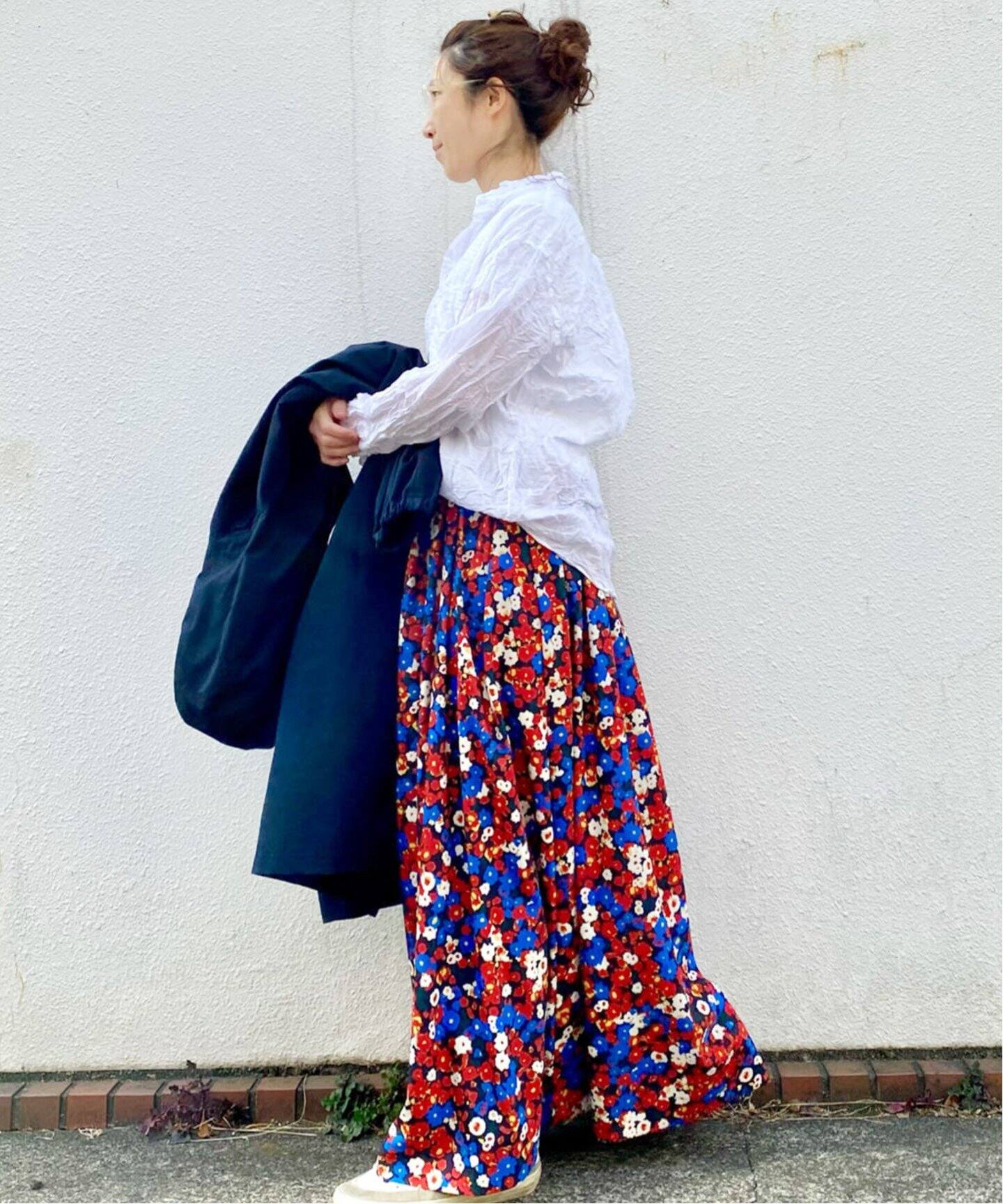 フラワープリントスカート（ロング・マキシ丈スカート）｜journal  