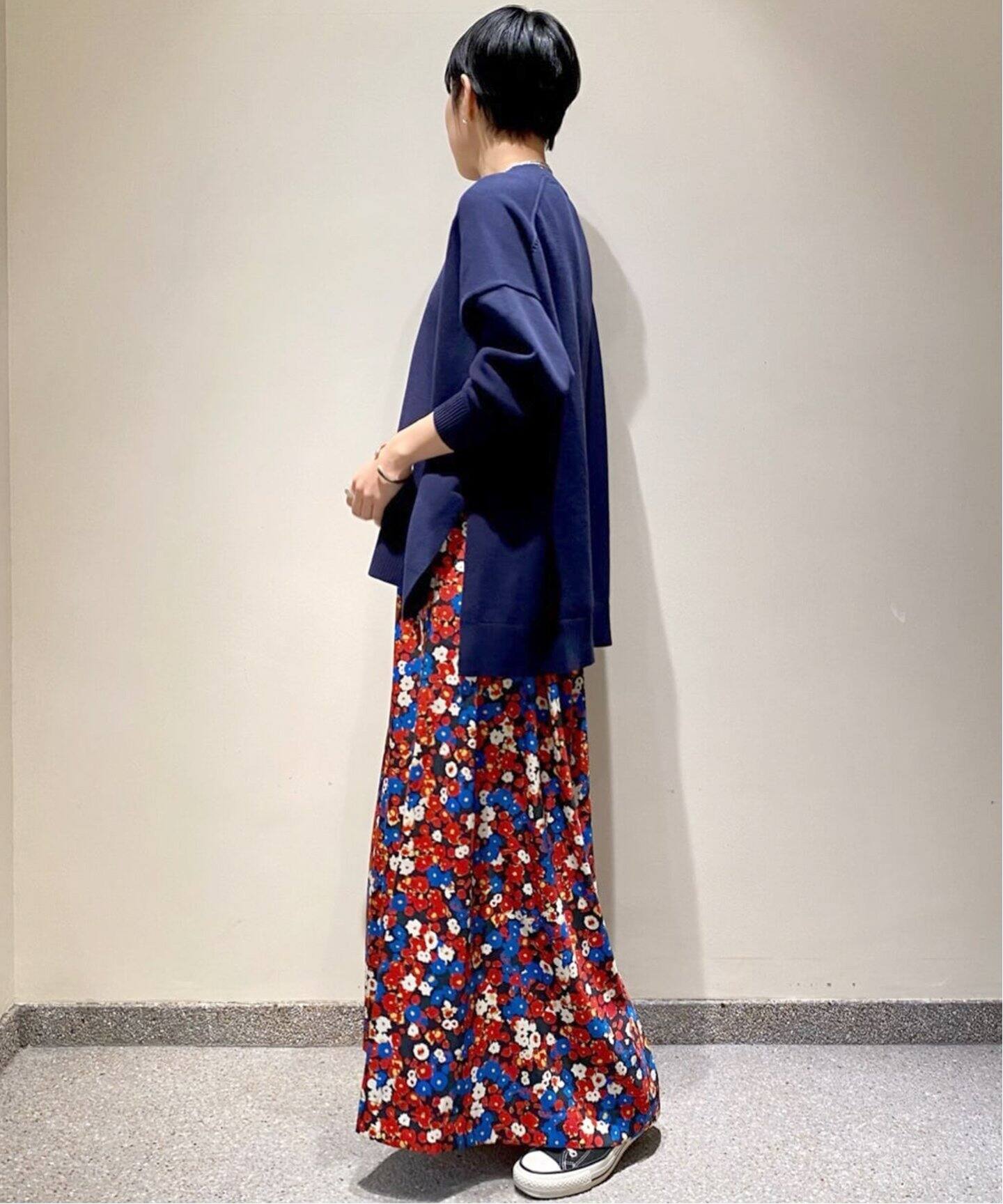 フラワープリントスカート（ロング・マキシ丈スカート）｜journal  