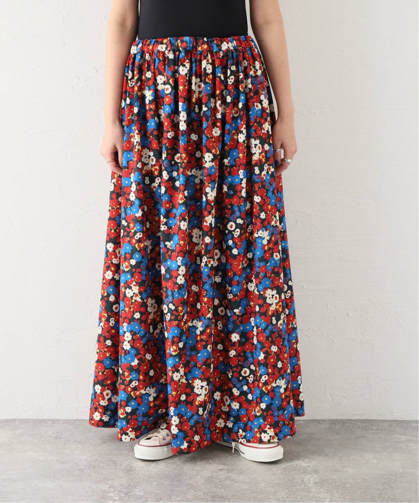 フラワープリントスカート（ロング・マキシ丈スカート）｜journal  