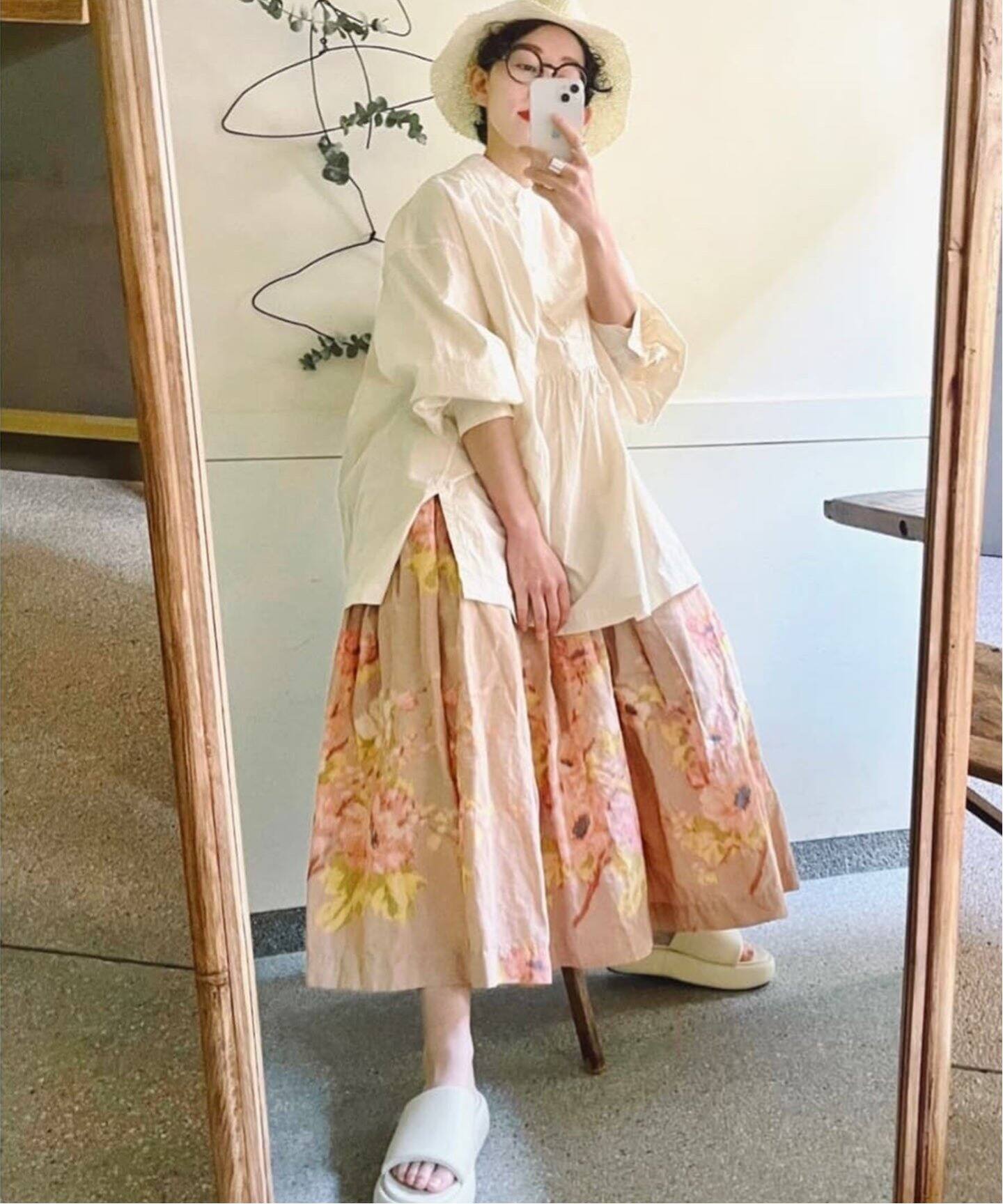 CASEY CASEY / ケイシー・ケイシー】DOUBLE RIDEAUX SKIRT（ロング 
