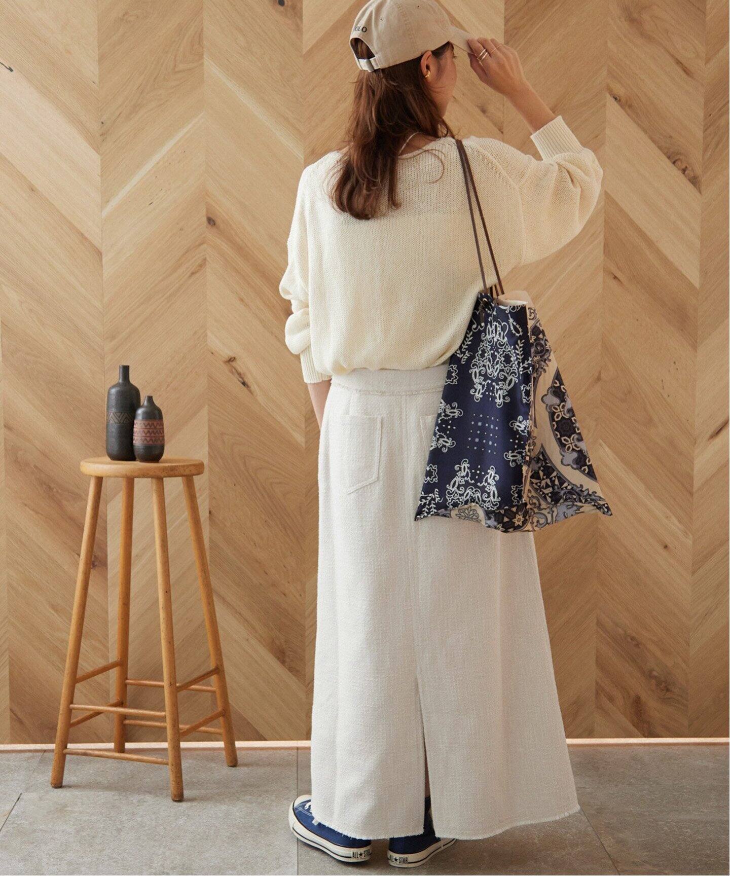 MIXツイードAラインスカート（ロング・マキシ丈スカート）｜JOURNAL  