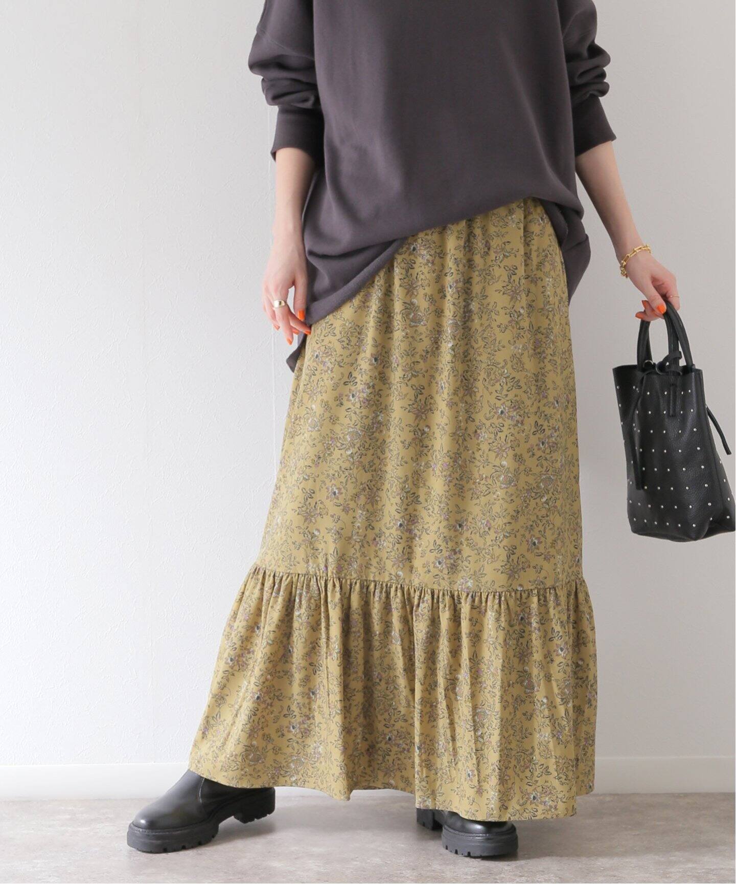 プリントティアードスカート（ロング・マキシ丈スカート）｜JOURNAL  