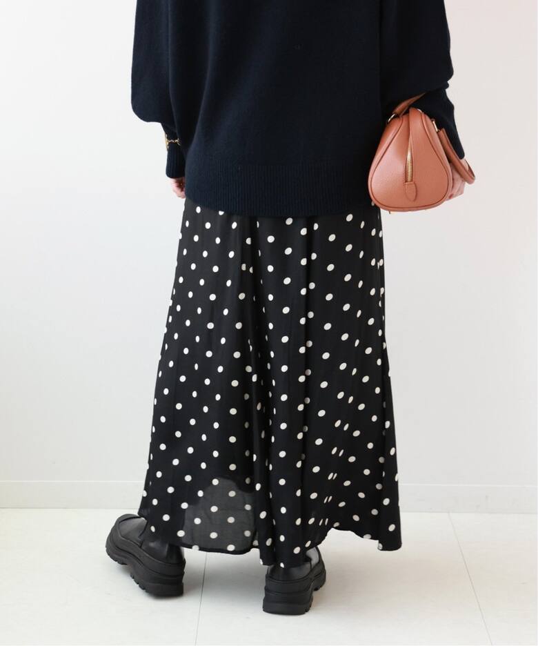 追加3》ドットプリントマーメイドスカート（ロング・マキシ丈スカート  