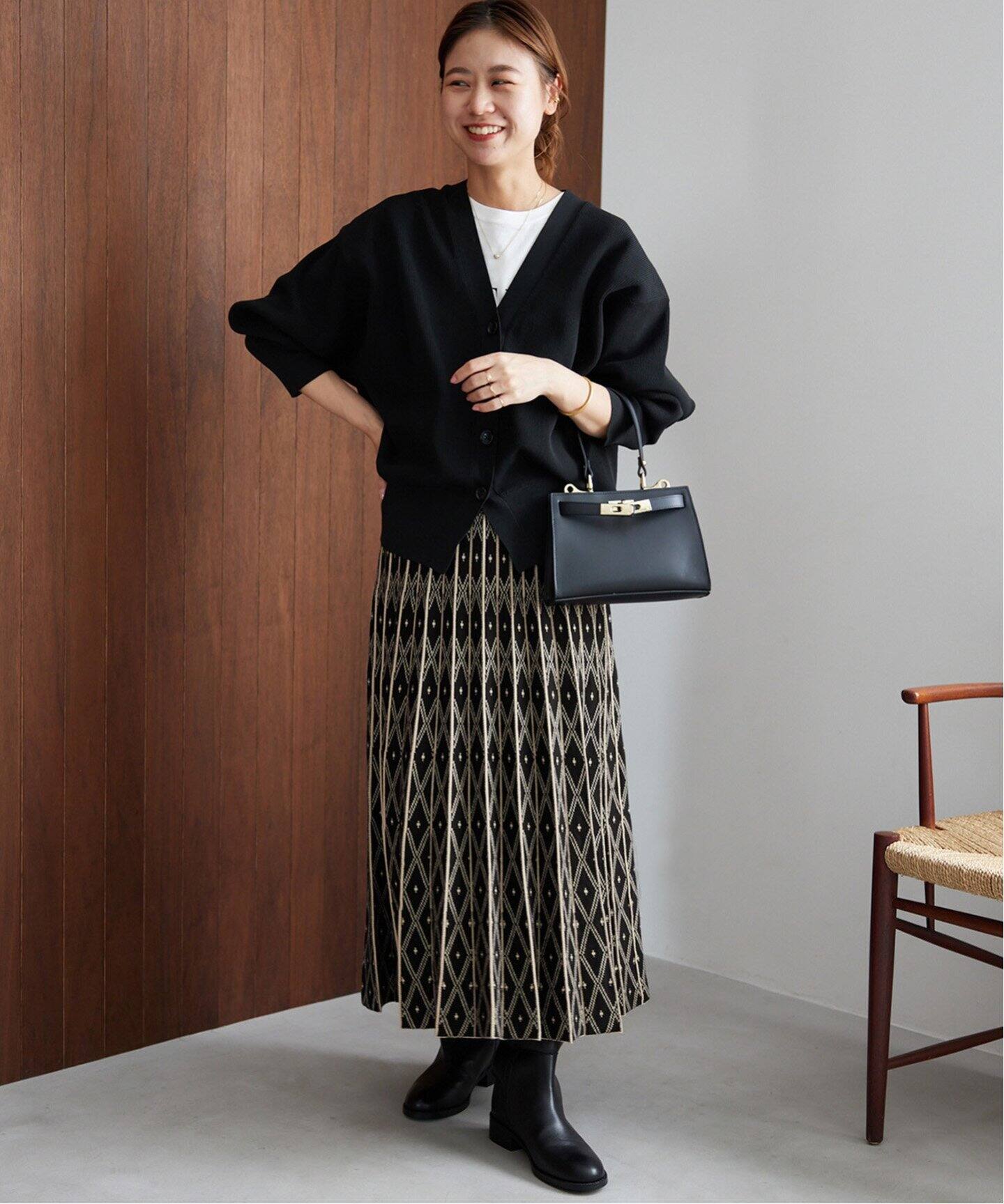 TORRAZZO DONNA】リバーシブルスカートダイヤ（ロング・マキシ丈  