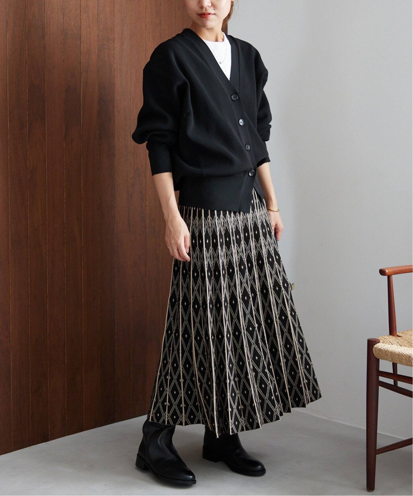 TORRAZZO DONNA】リバーシブルスカートダイヤ（ロング・マキシ丈  