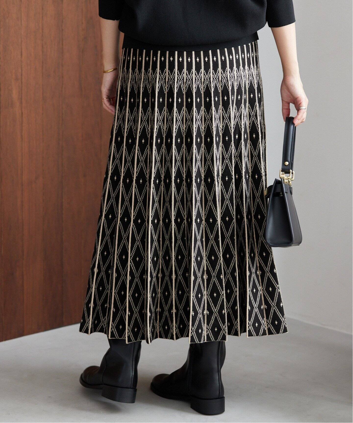 TORRAZZO DONNA】リバーシブルスカートダイヤ（ロング・マキシ丈  