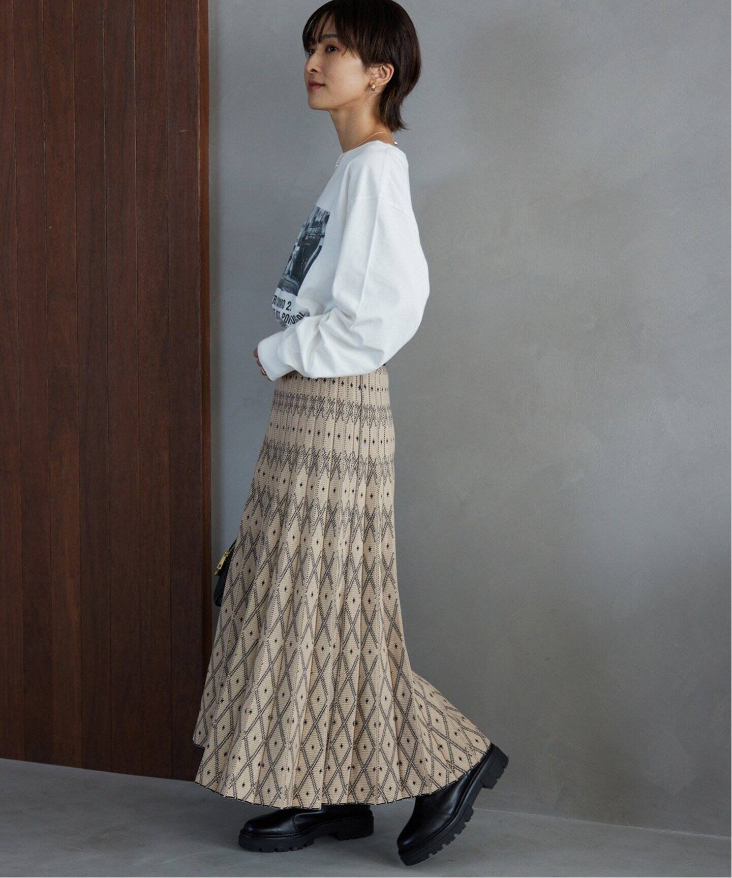 TORRAZZO DONNA】リバーシブルスカートダイヤ（ロング・マキシ丈  