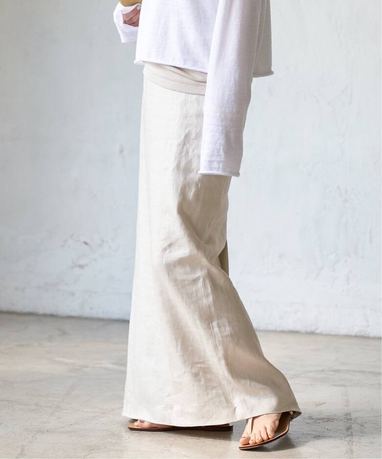 Dashingly リネン マキシスカート（ロング・マキシ丈スカート  