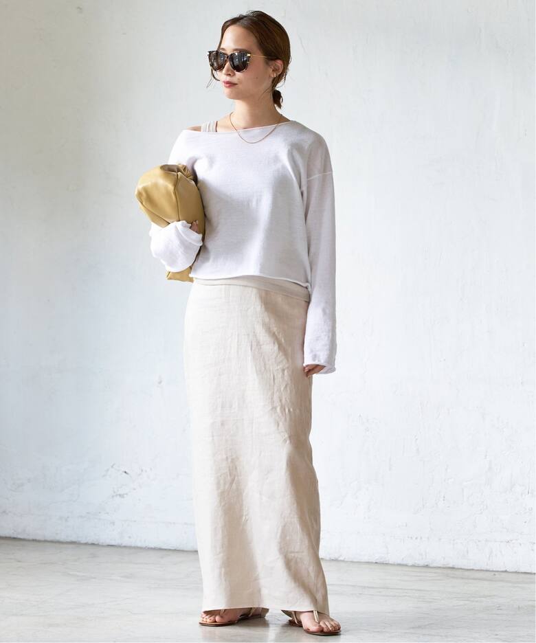 Dashingly リネン マキシスカート（ロング・マキシ丈スカート  