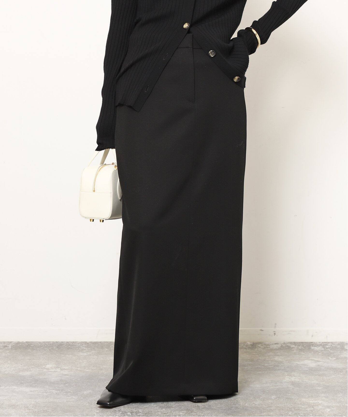 ウール ロング タイトスカート（ロング・マキシ丈スカート）｜Deuxieme  