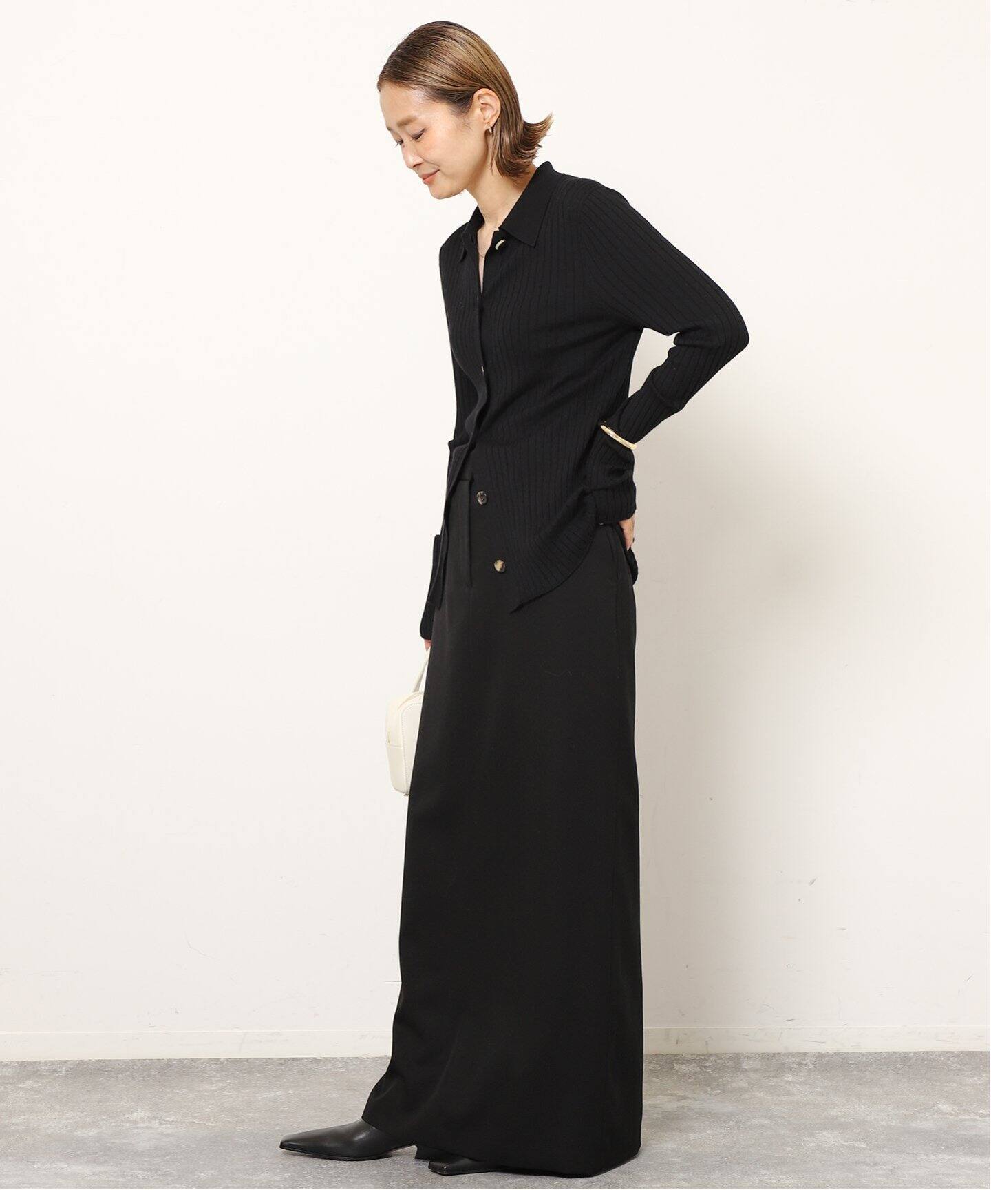 ウール ロング タイトスカート（ロング・マキシ丈スカート）｜Deuxieme  