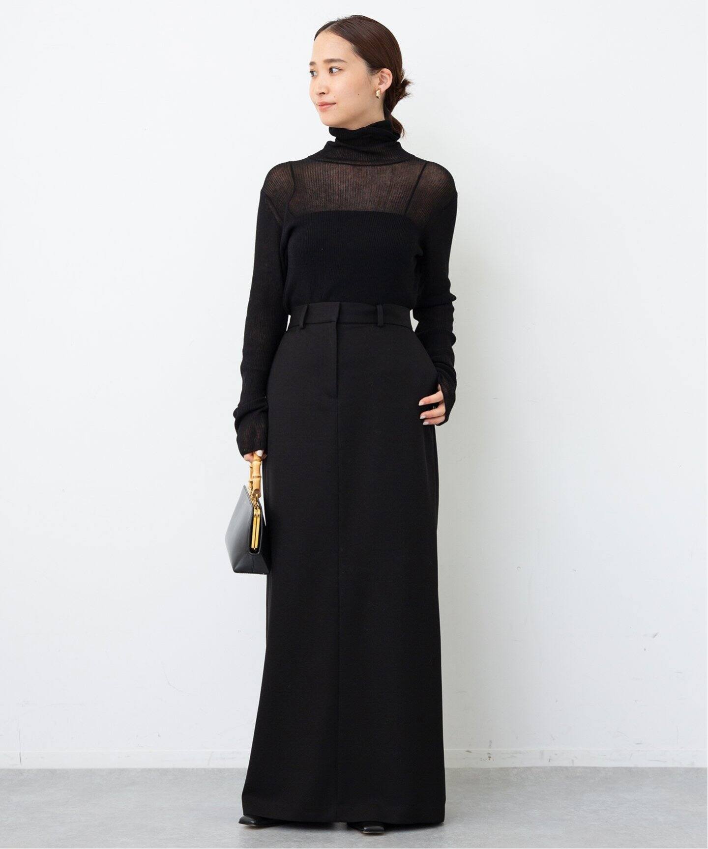 ウール ロング タイトスカート（ロング・マキシ丈スカート）｜Deuxieme  