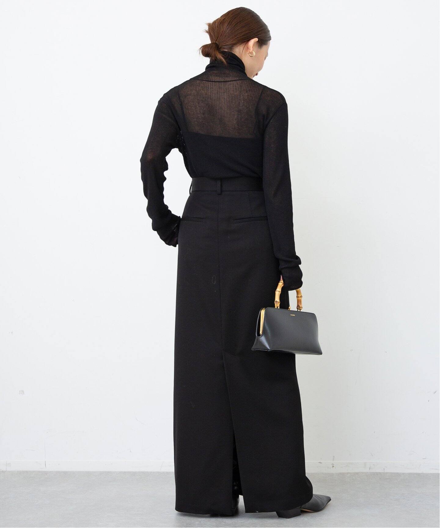 ウール ロング タイトスカート（ロング・マキシ丈スカート）｜Deuxieme  