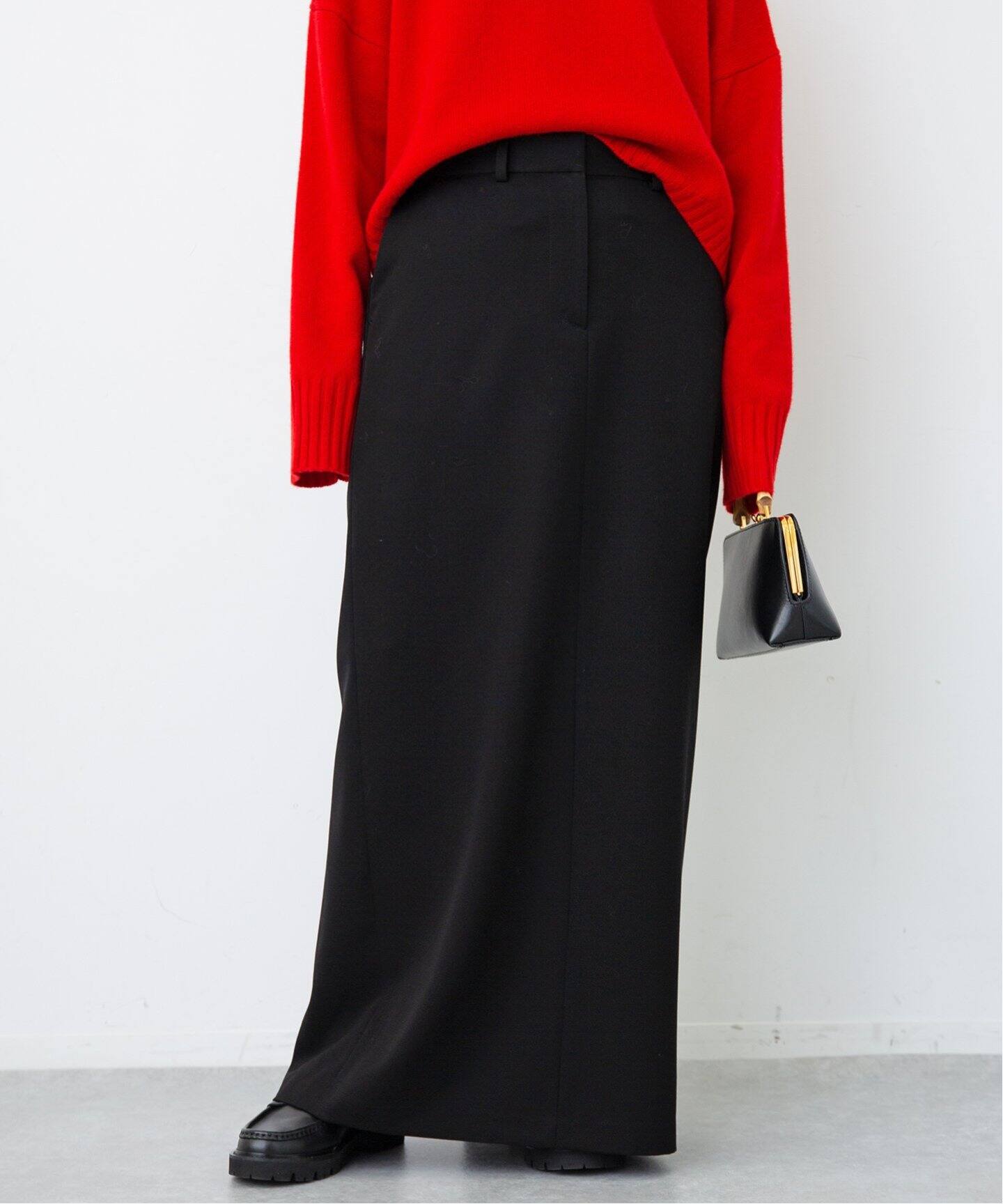 ウール ロング タイトスカート（ロング・マキシ丈スカート）｜Deuxieme  