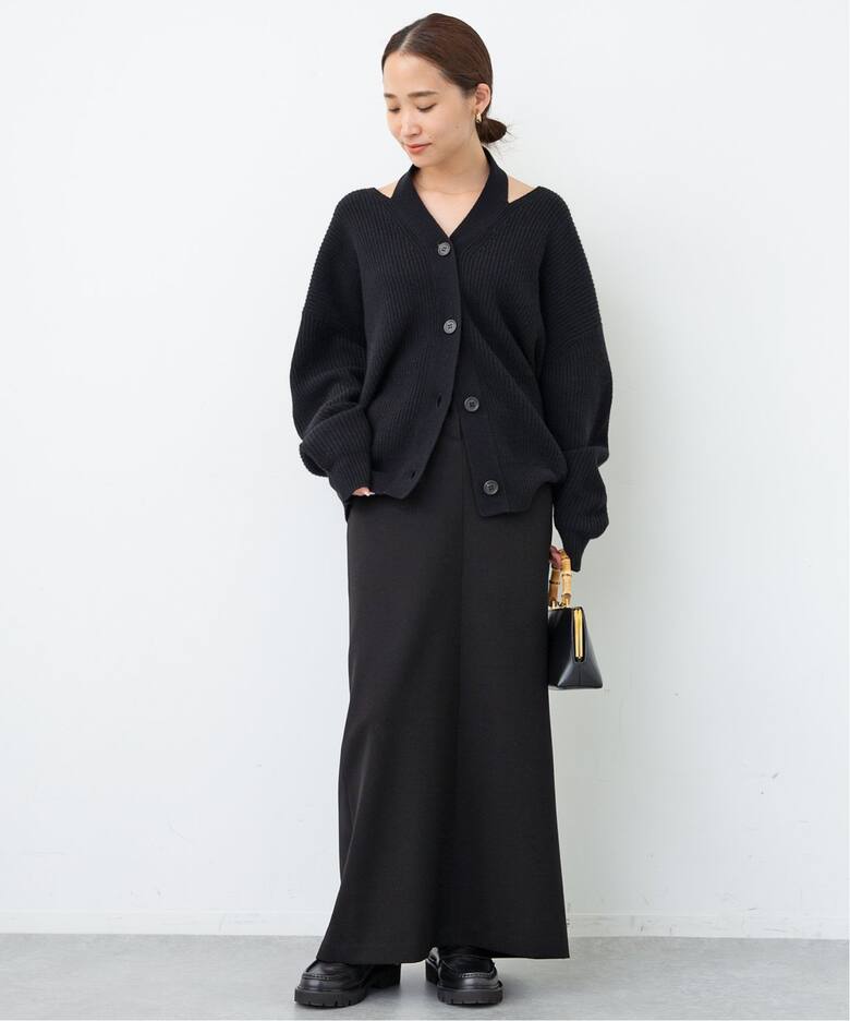 ウール ロング タイトスカート（ロング・マキシ丈スカート）｜Deuxieme  