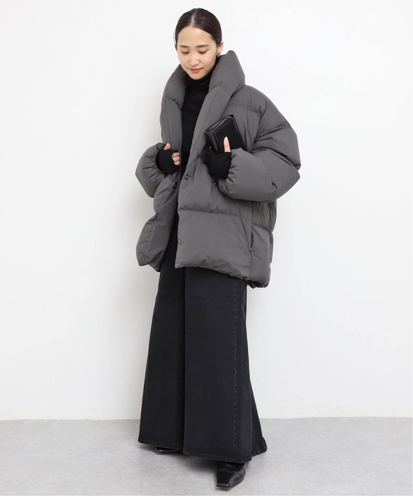 TIBI /ティビ】 BLACK DENIM GODET マキシスカート（ロング・マキシ丈 