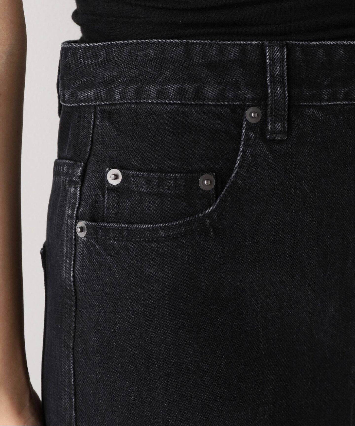 TIBI /ティビ】 BLACK DENIM GODET マキシスカート（ロング・マキシ丈 