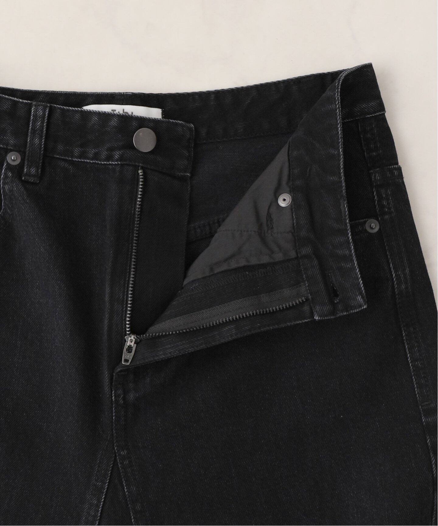 TIBI /ティビ】 BLACK DENIM GODET マキシスカート（ロング・マキシ丈 