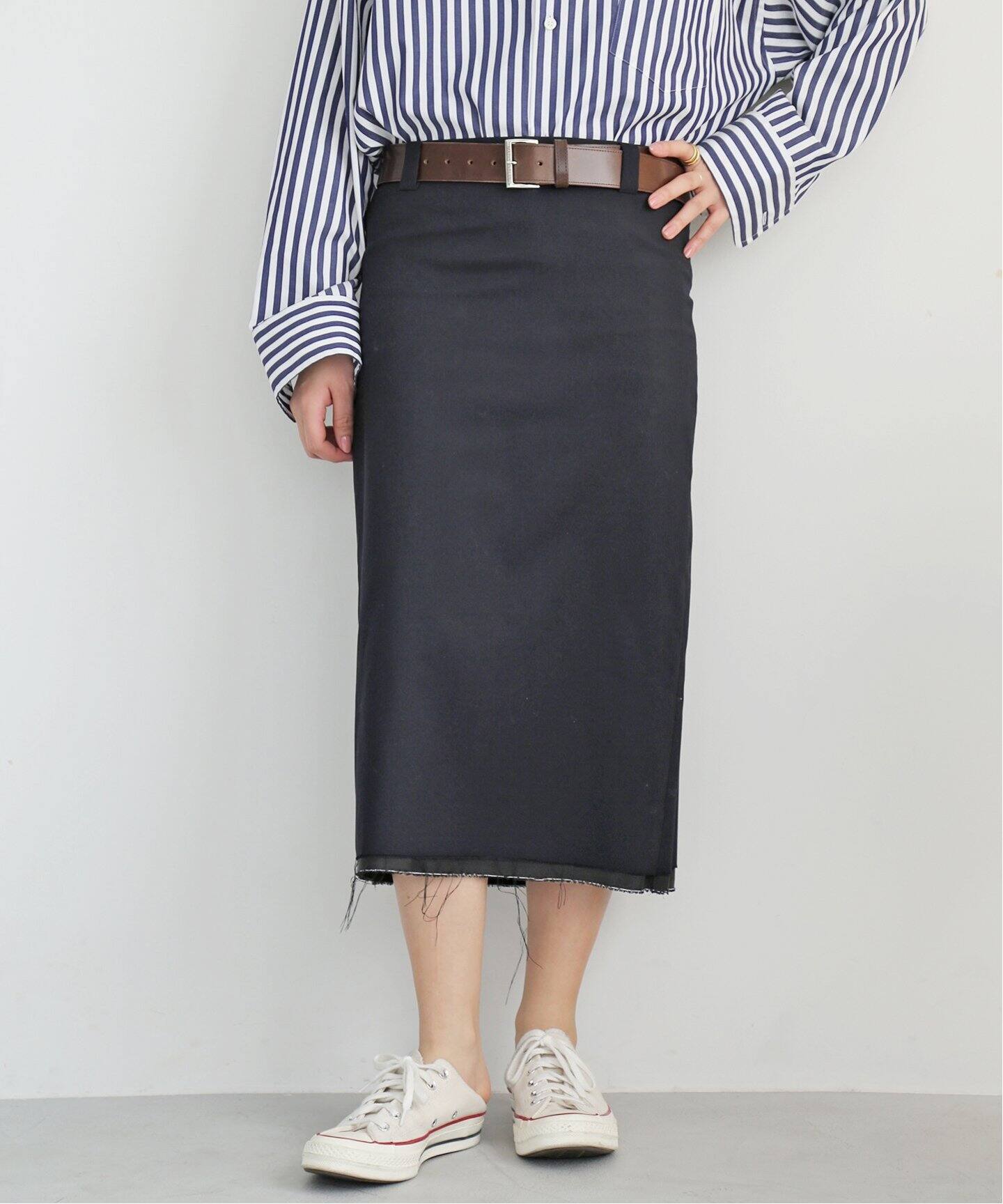 MADISONBLUE/マディソンブルー】LOW WAIST STRAIGHT スカート W TRO 