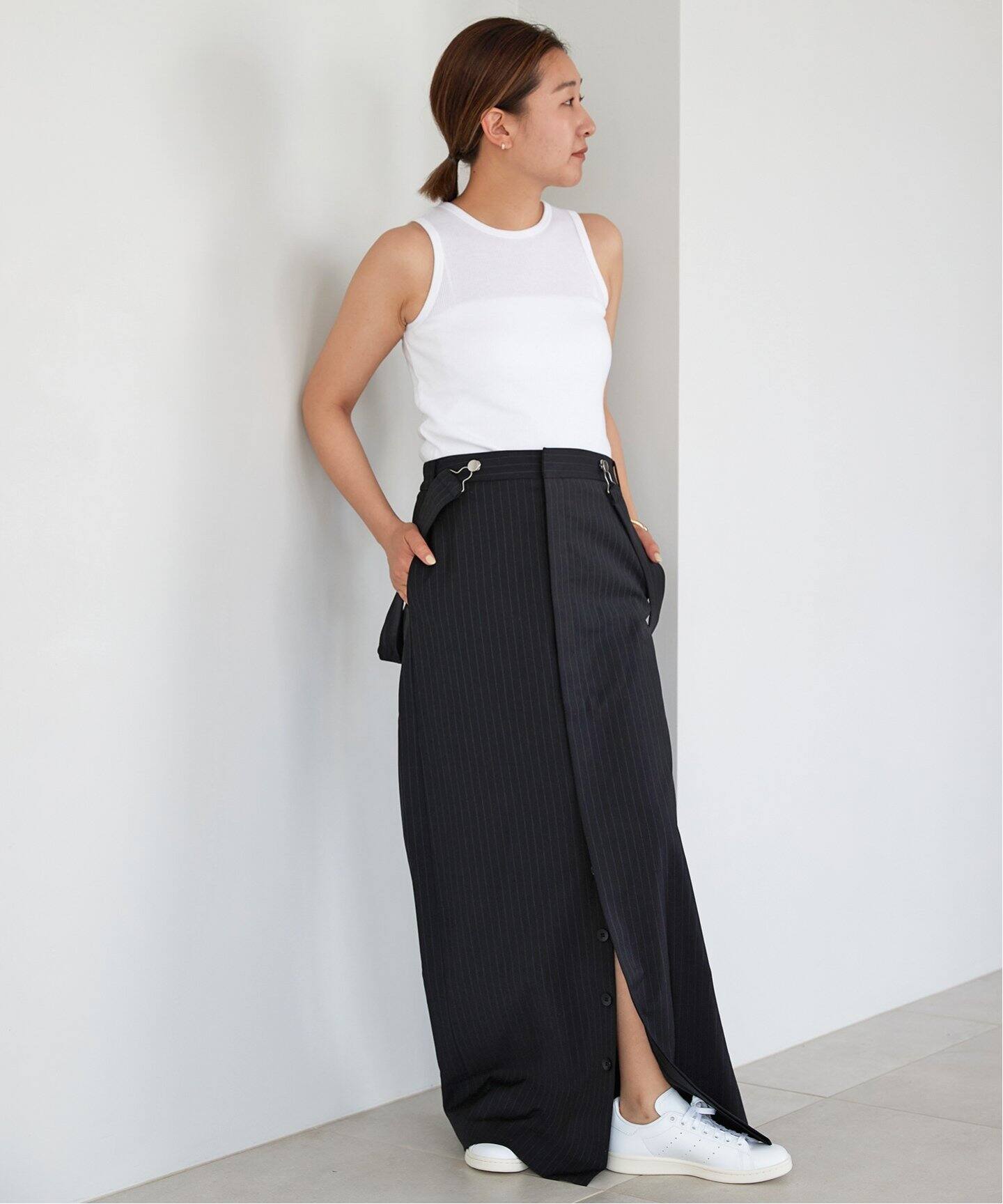 Tibi/ティビ】PINSTRIPE OVERALL スカート（その他スカート  