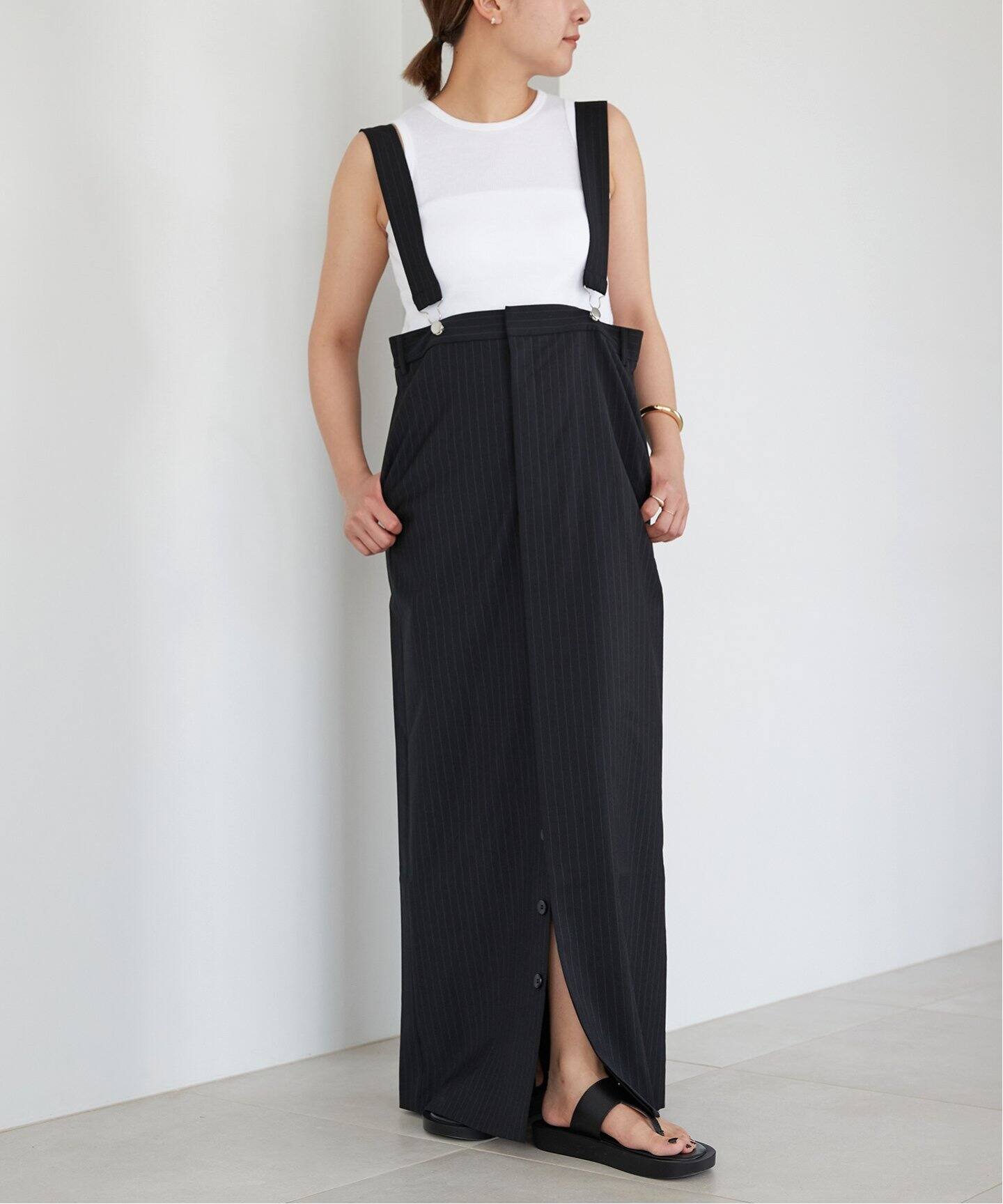 Tibi/ティビ】PINSTRIPE OVERALL スカート（その他スカート  