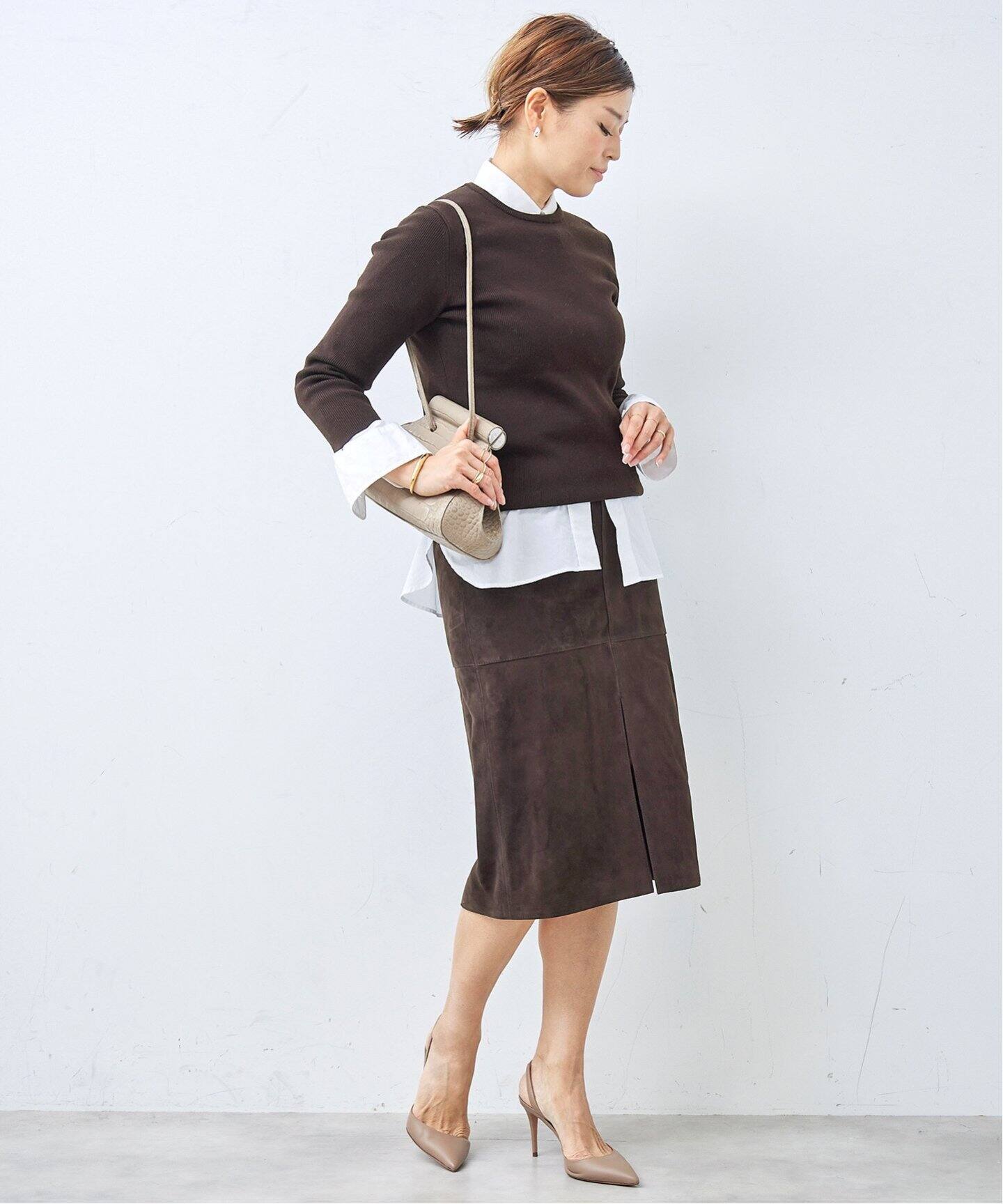 TOTEME/トーテム】 Paneled スウェードスカート（その他スカート  