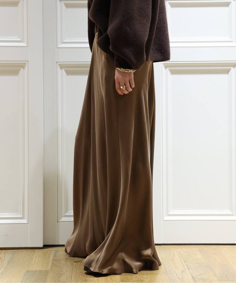 シルクサテンスカート（ロング・マキシ丈スカート）｜MUSE de Deuxieme  