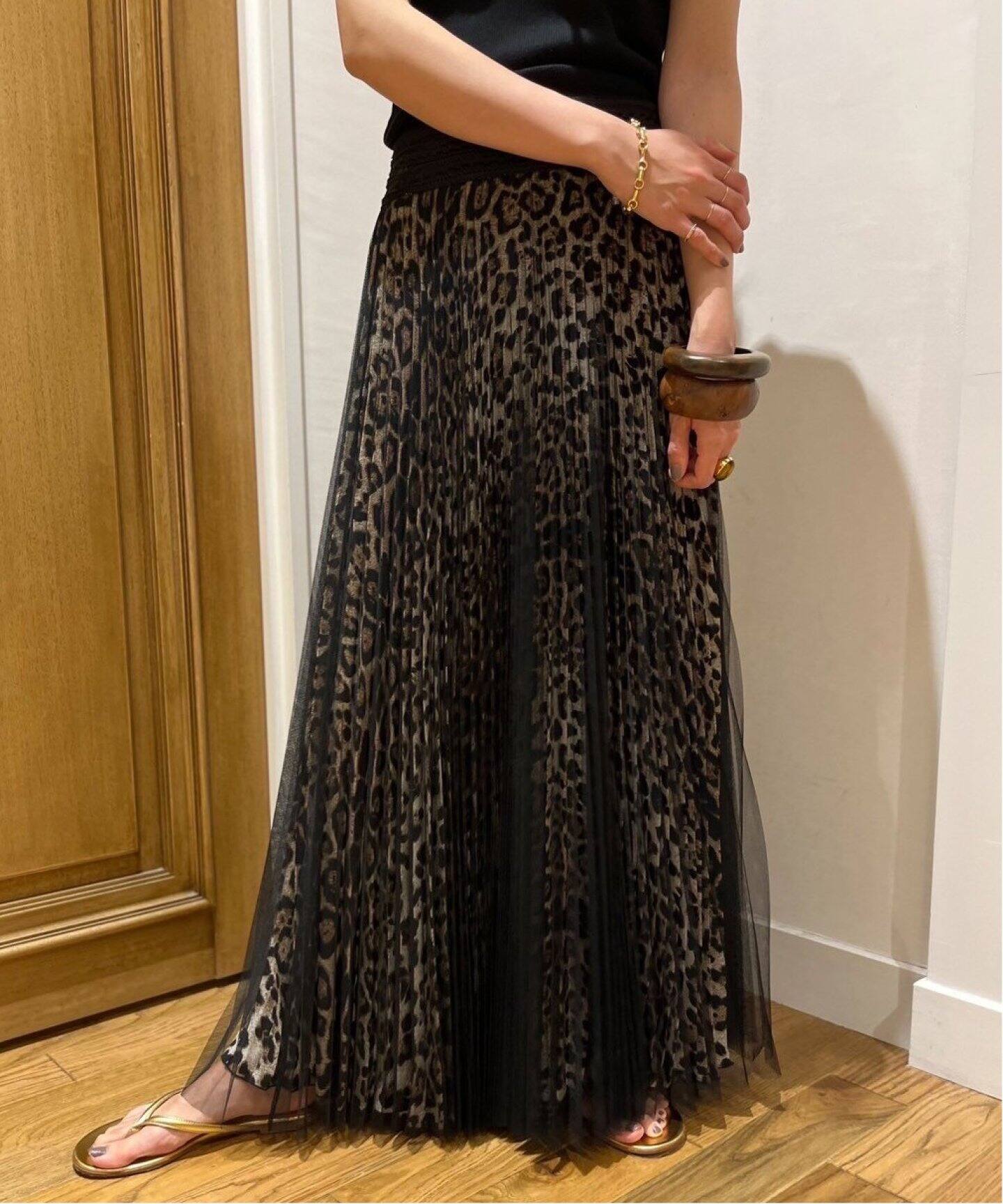 LOYD FORD/ロイド フォード】LEOPARD TULLE スカート（ロング・マキシ  