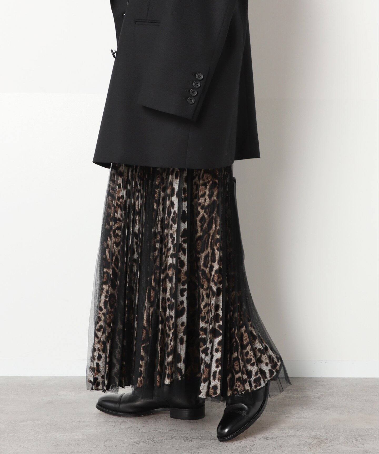LOYD FORD/ロイド フォード】LEOPARD TULLE スカート（ロング・マキシ  