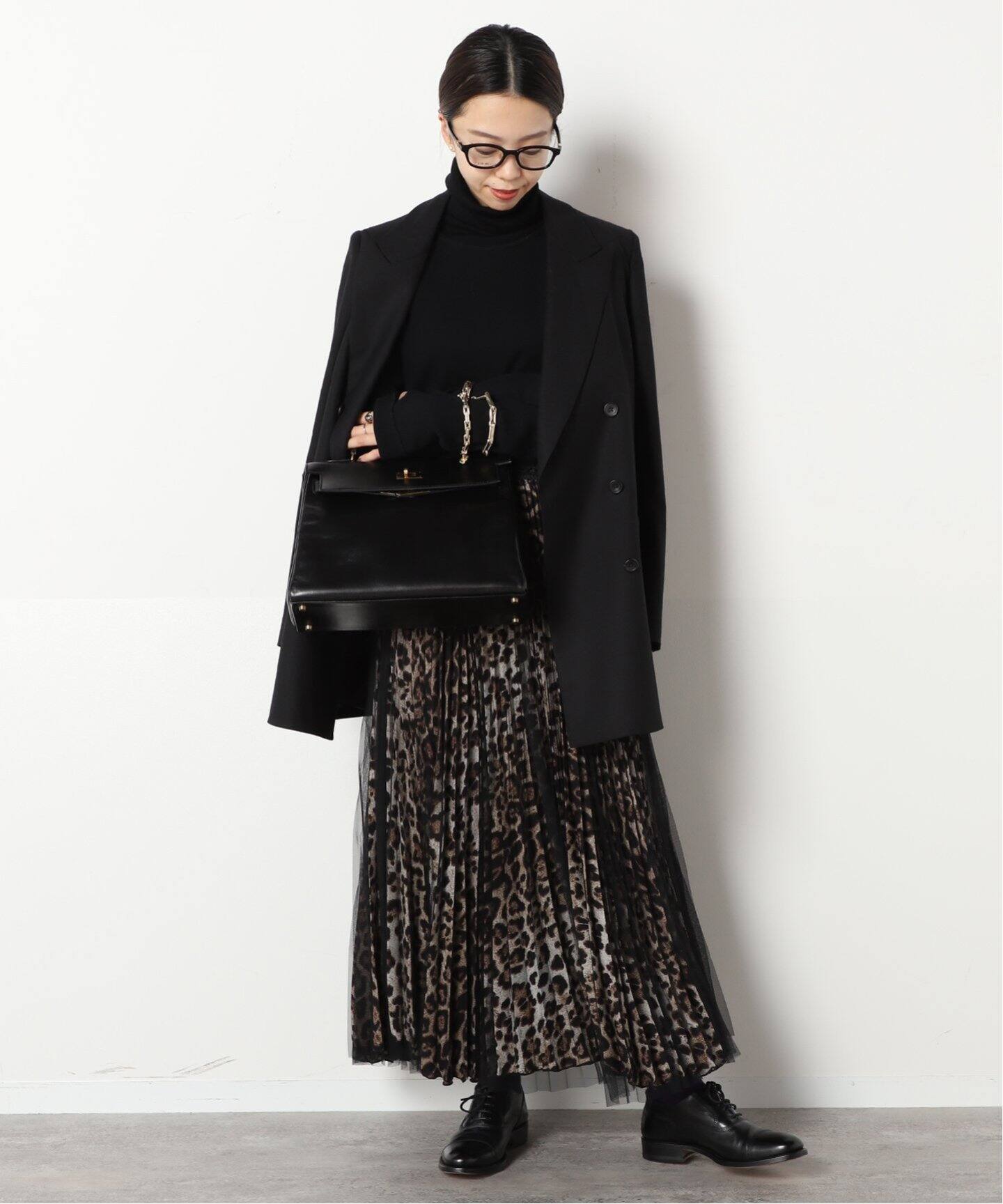 LOYD FORD/ロイド フォード】LEOPARD TULLE スカート（ロング・マキシ  