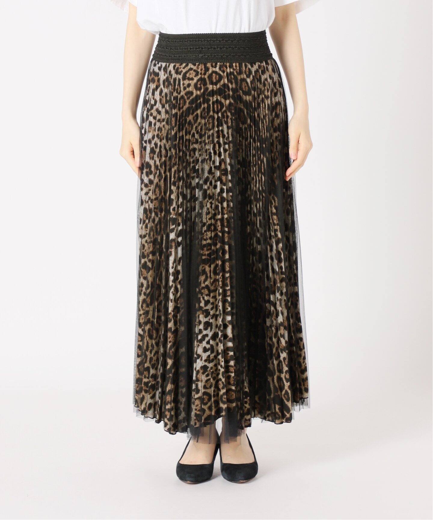 LOYD FORD/ロイド フォード】LEOPARD TULLE スカート（ロング・マキシ  