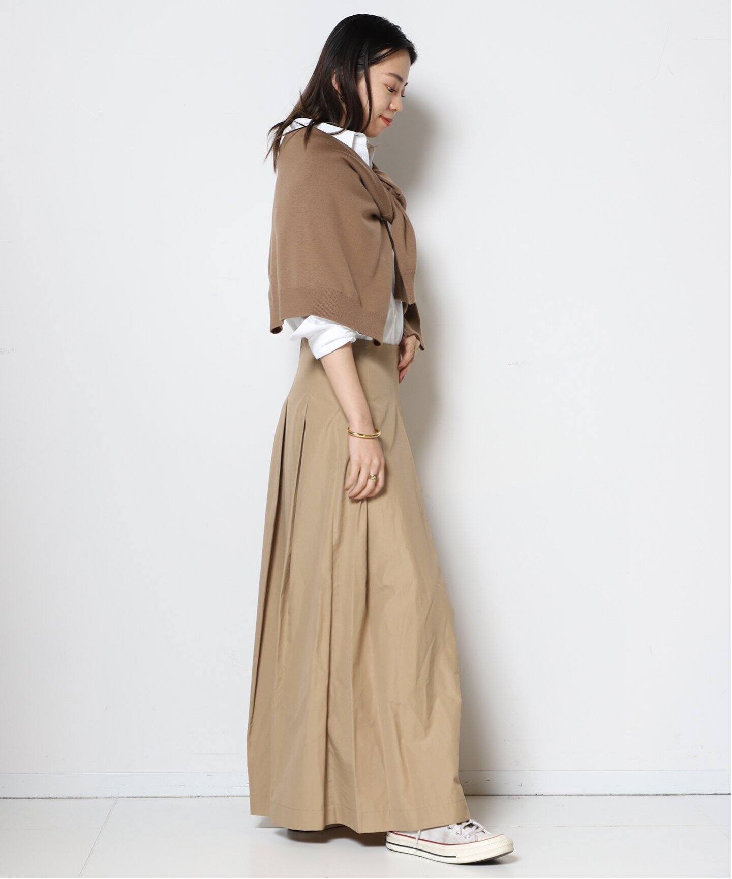 Col Pierrot/コルピエロ】CTN PLEATED スカート（BEIGE）（ロング  