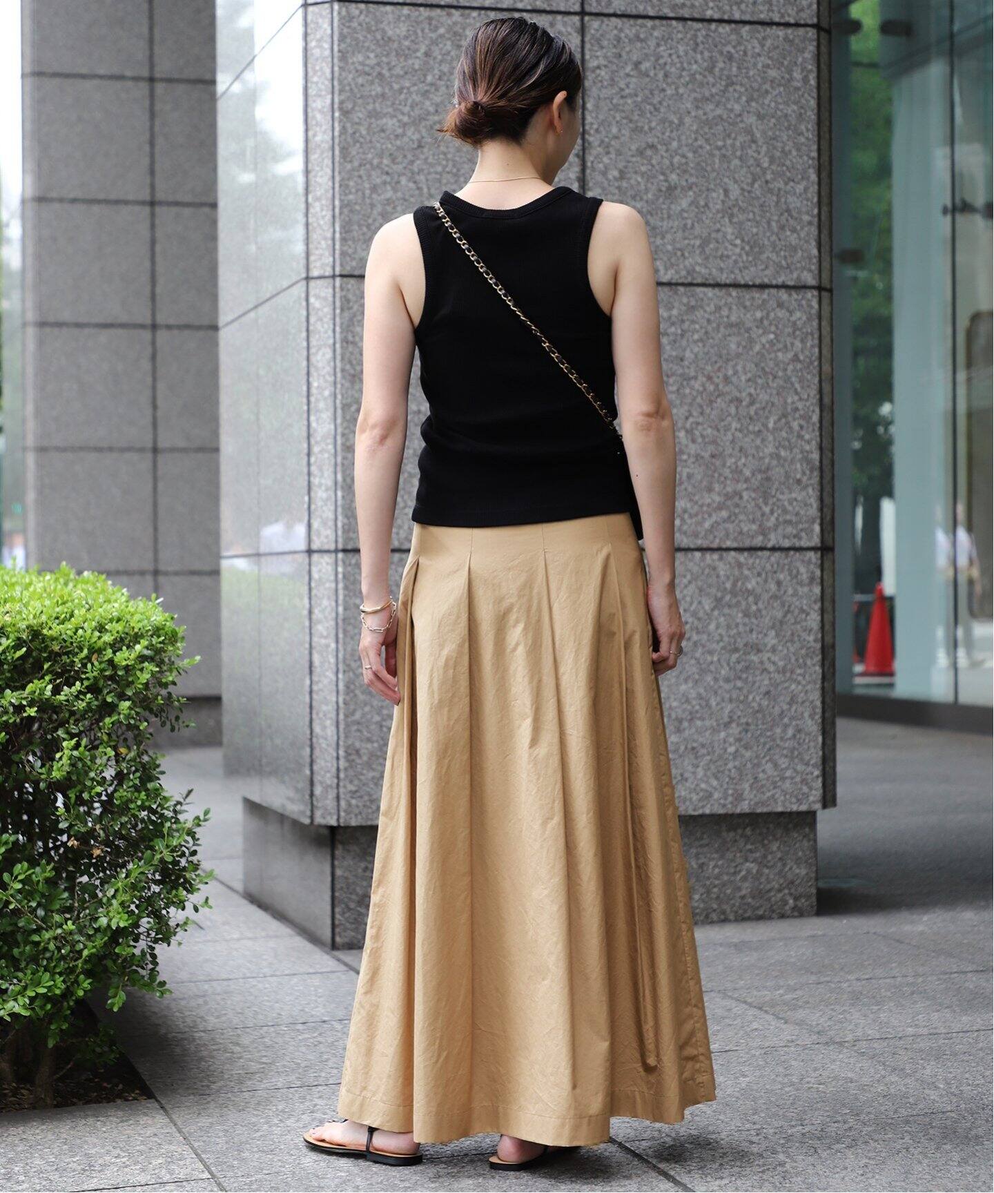 Col Pierrot/コルピエロ】CTN PLEATED スカート（BEIGE）（ロング 