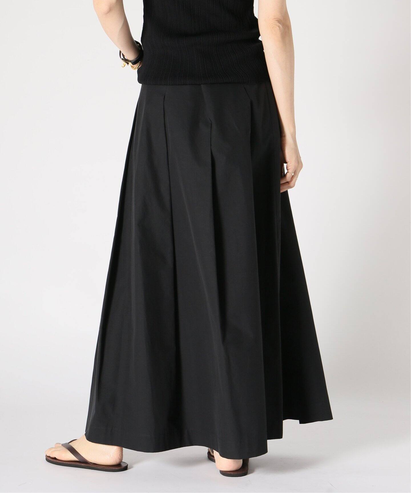 Col Pierrot/コルピエロ】CTN PLEATED スカート（BLACK）（ロング  