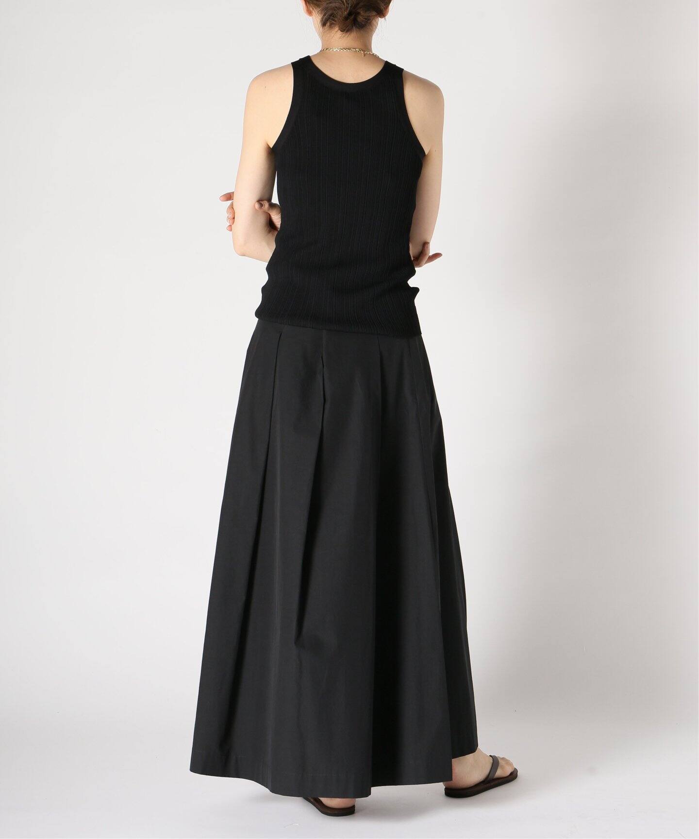 Col Pierrot/コルピエロ】CTN PLEATED スカート（BLACK）（ロング  