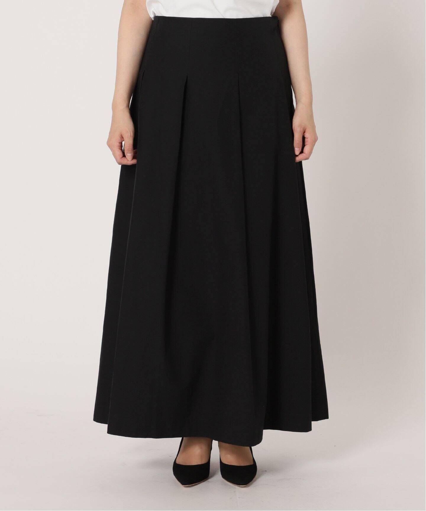 Col Pierrot/コルピエロ】CTN PLEATED スカート（BLACK）（ロング  