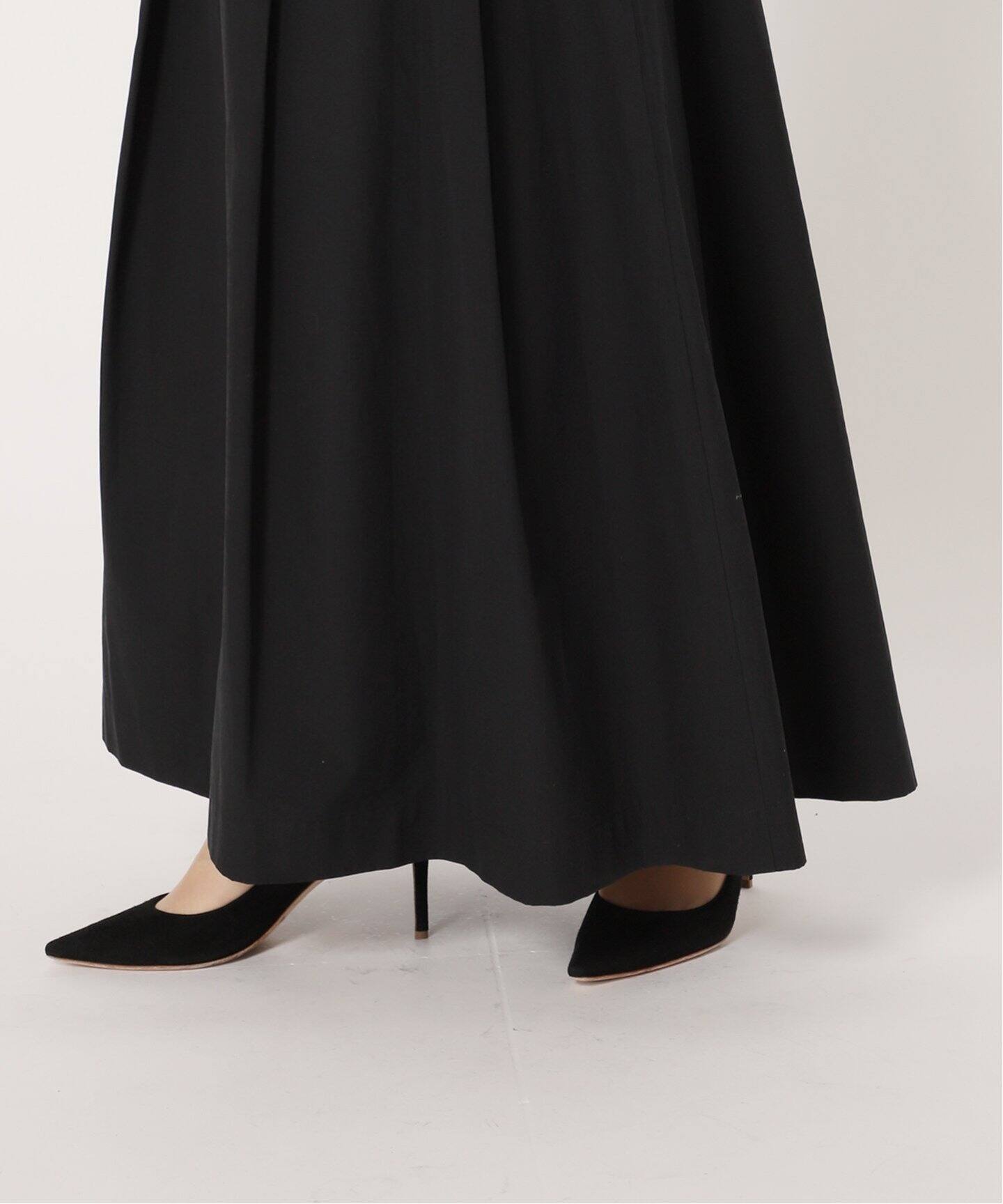 Col Pierrot/コルピエロ】CTN PLEATED スカート（BLACK）（ロング 