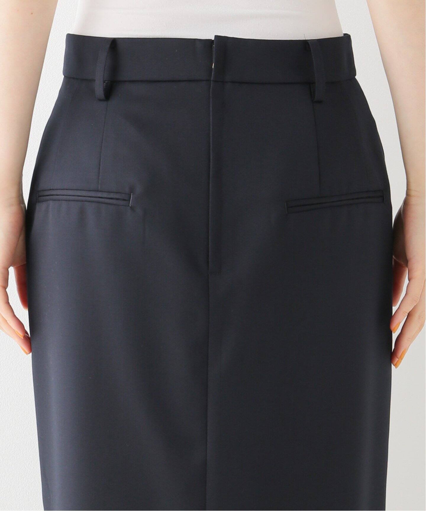 Navy Maxi Skirt（ロング・マキシ丈スカート）｜L