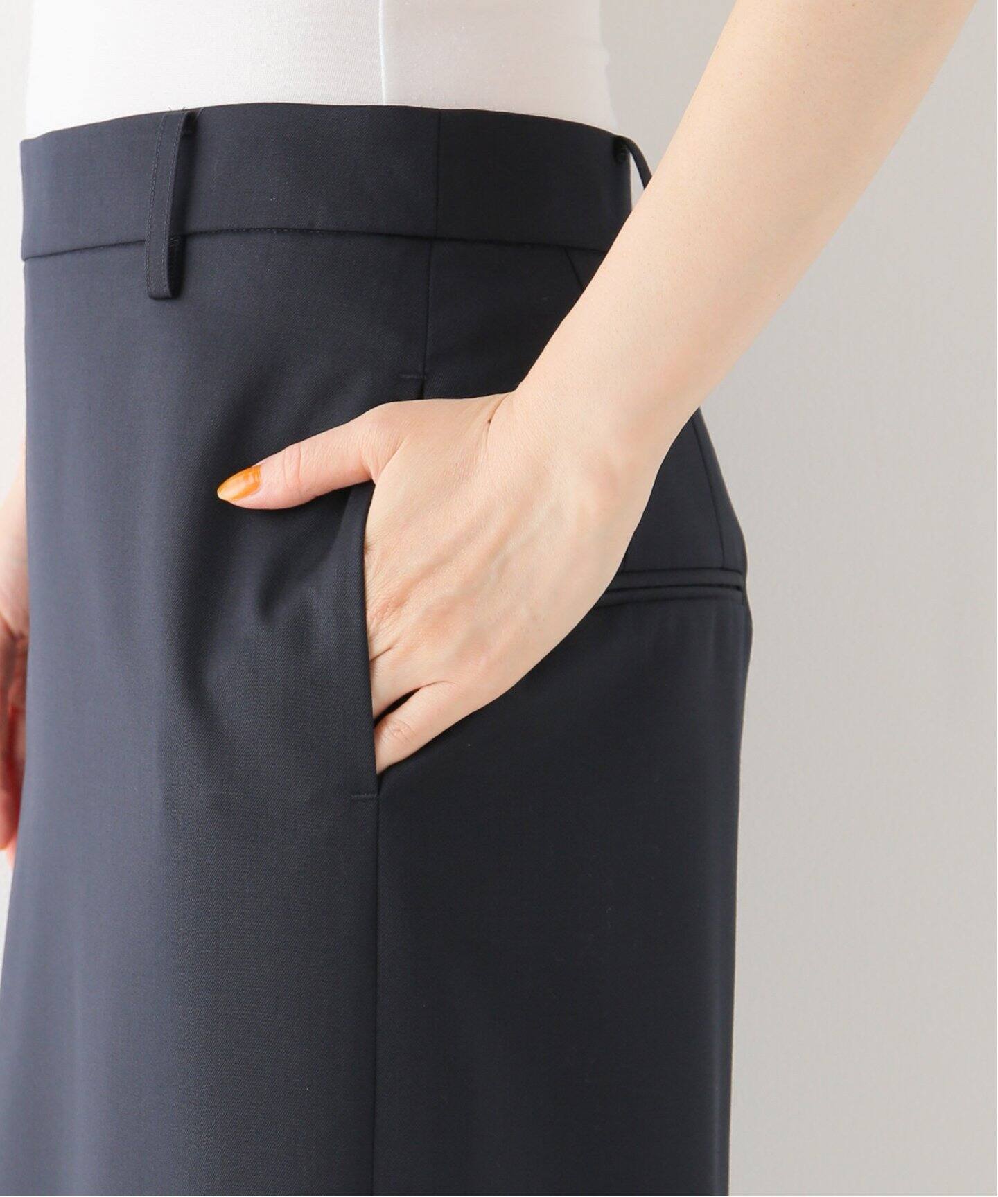 Navy Maxi Skirt（ロング・マキシ丈スカート）｜L 