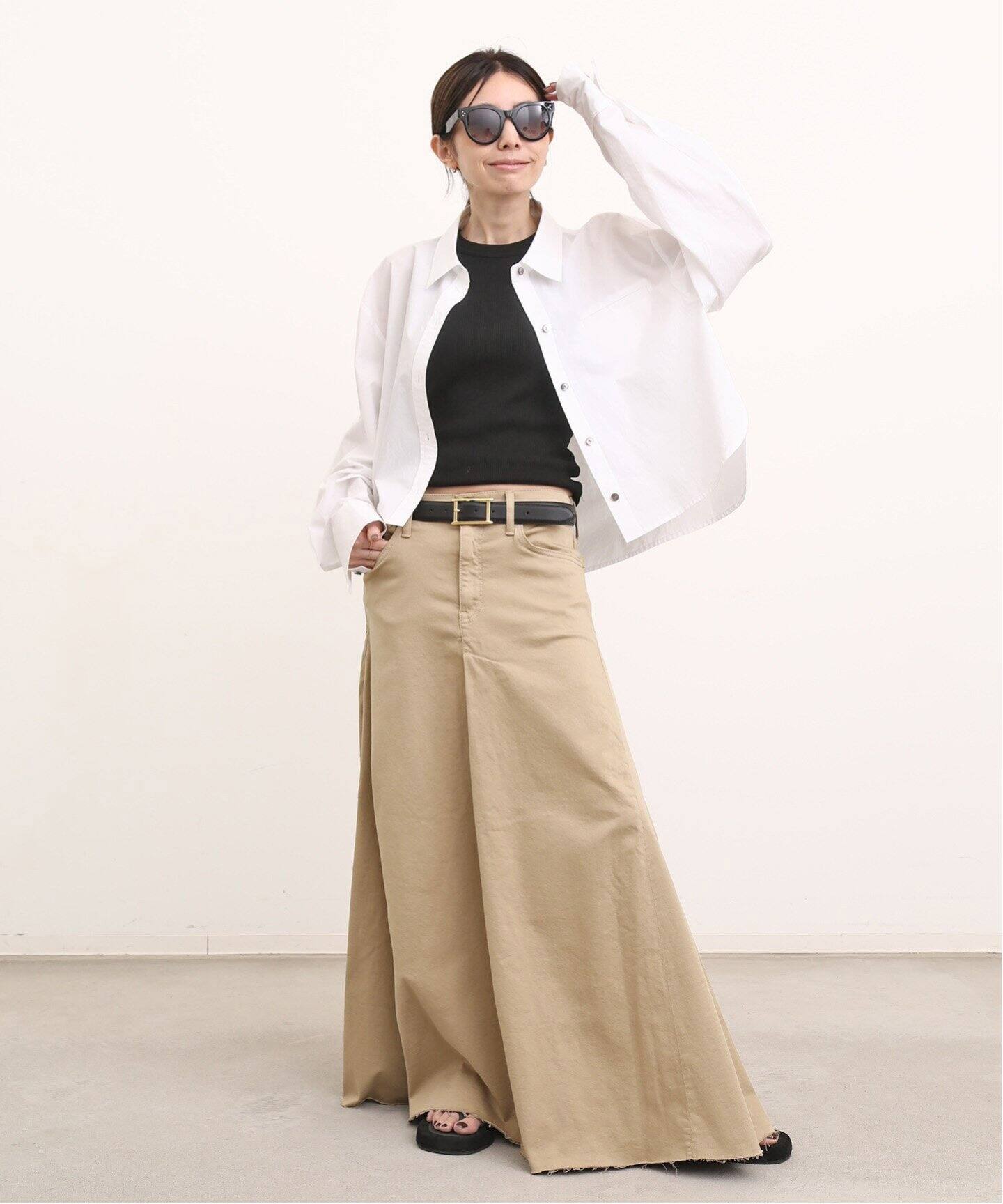 GOOD GRIEF！/グッドグリーフ】Chino Volume Skirt（ロング・マキシ丈  