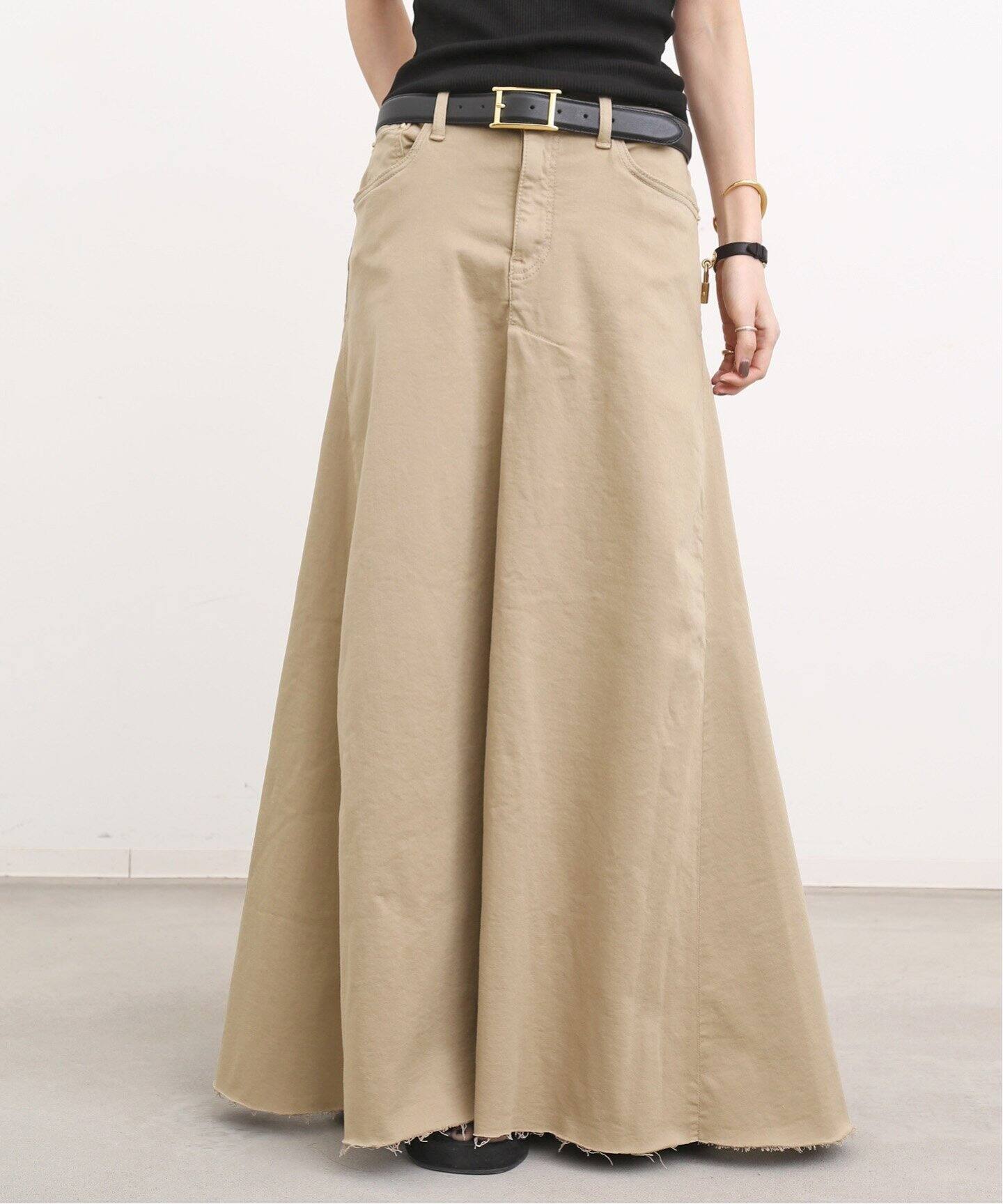 GOOD GRIEF！/グッドグリーフ】Chino Volume Skirt（ロング・マキシ丈  