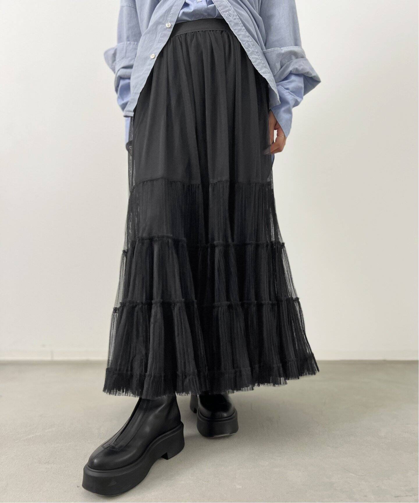 Tulle Skirt（ロング・マキシ丈スカート）｜L 