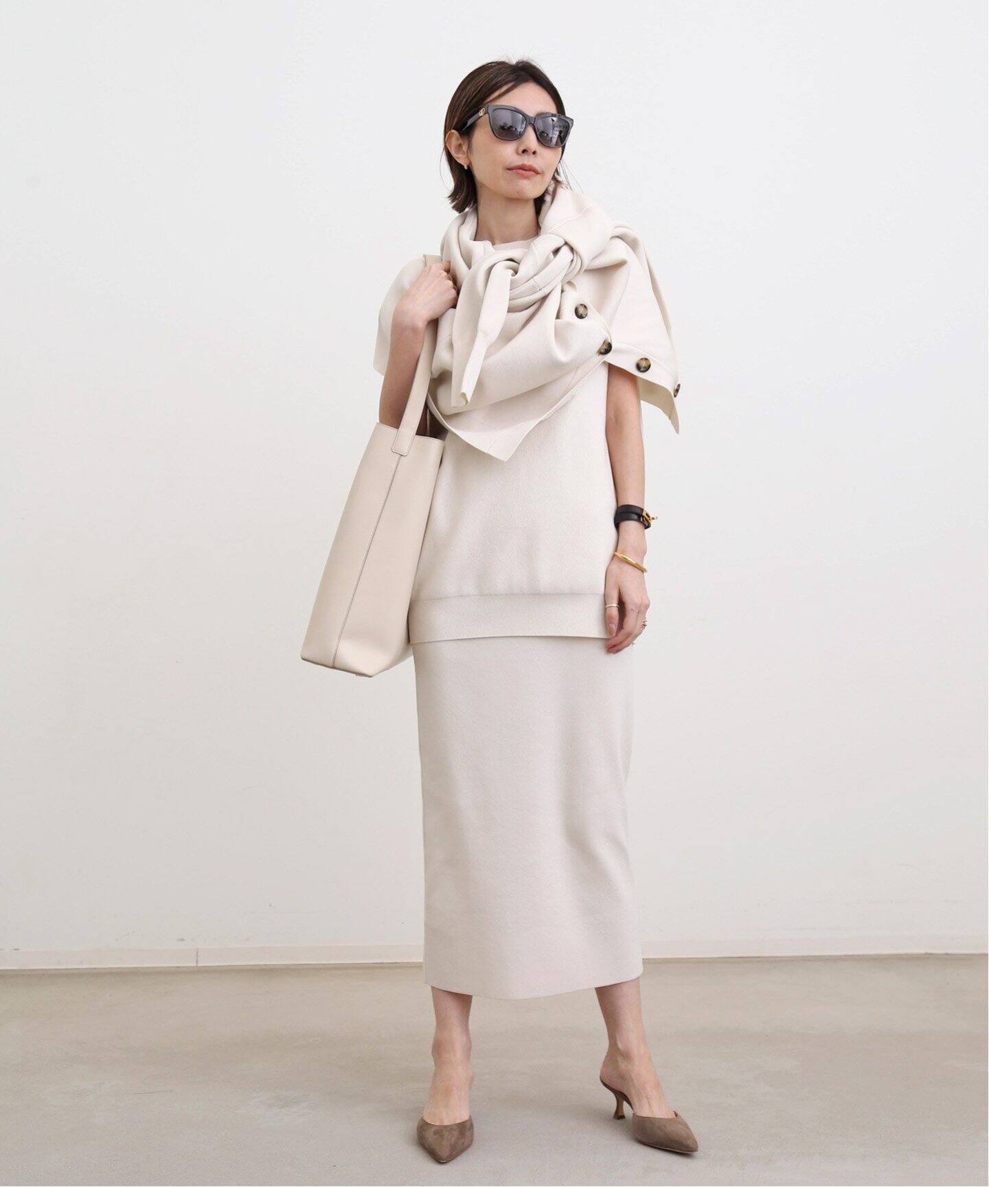 Knit Skirt（ロング・マキシ丈スカート）｜L 