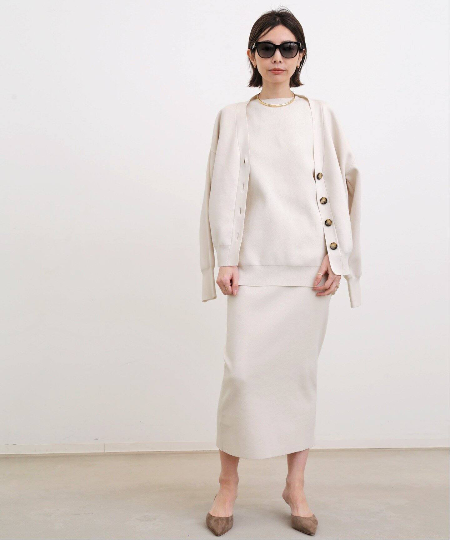 Knit Skirt（ロング・マキシ丈スカート）｜L 