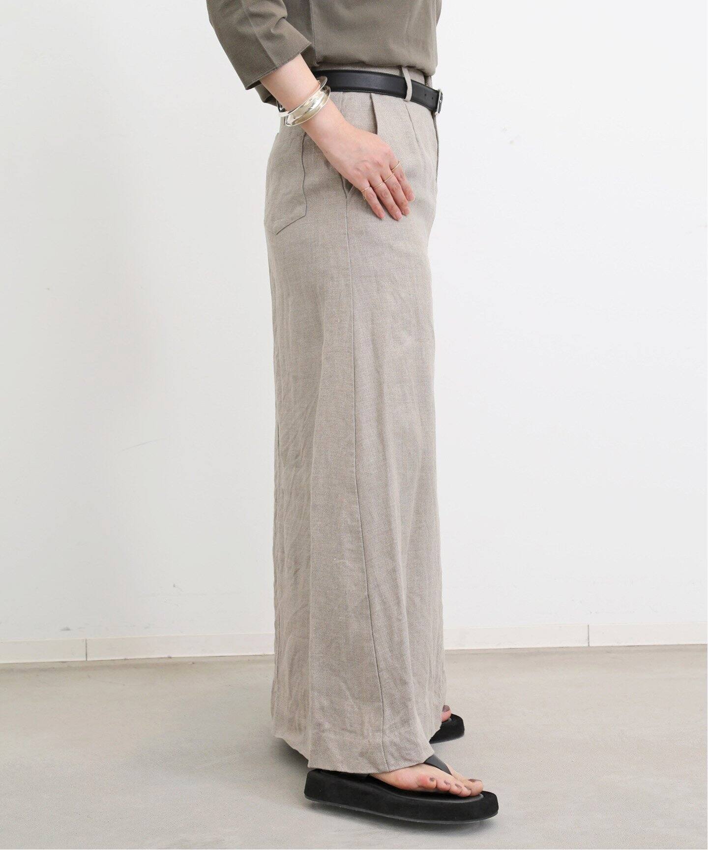 Linen Canvas Long Skirt（ロング・マキシ丈スカート）｜L