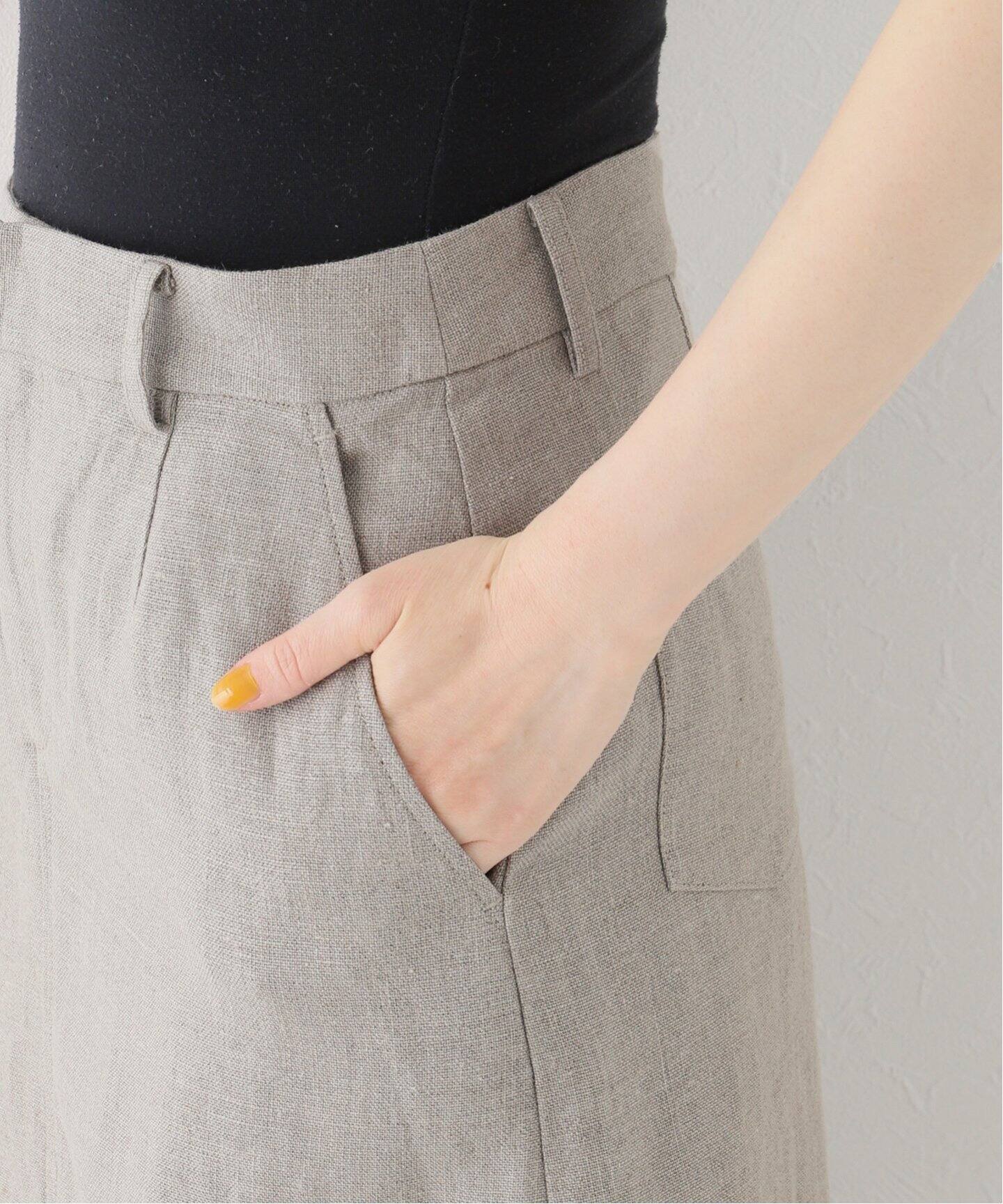 Linen Canvas Long Skirt（ロング・マキシ丈スカート）｜L