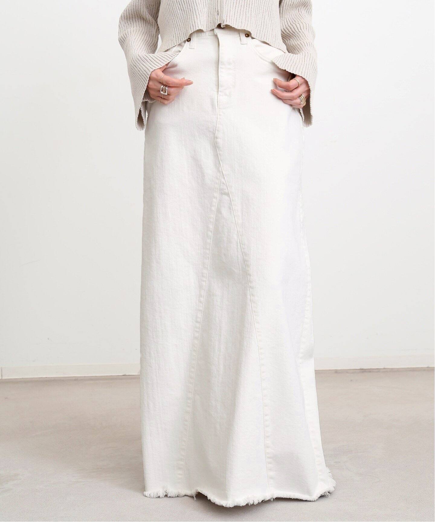 GOOD GRIEF！/グッドグリーフ】CUT OFF HEM LONG SKIRT（ロング  